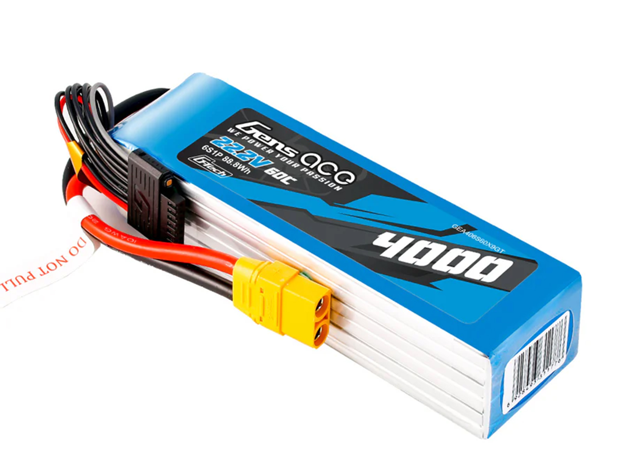 Gens Ace Li-Po G-Tech 6S 22.2V 4000mAh 60C with XT90 O-GT6S4000-60X9