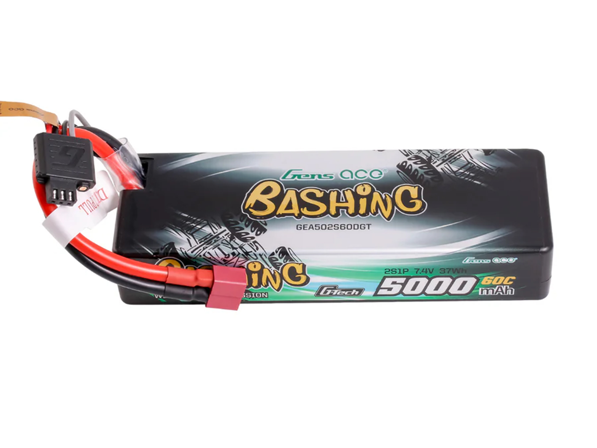 Gens Ace Li-Po G-Tech Car Hard Case 2S 7.4V 5000mAh 60C with T-Type O-GTC2S5000-60T