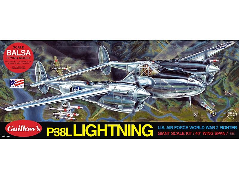 Guillows P-38 Lightning Giant Scale Kit #2001, Model Shop Leeds
