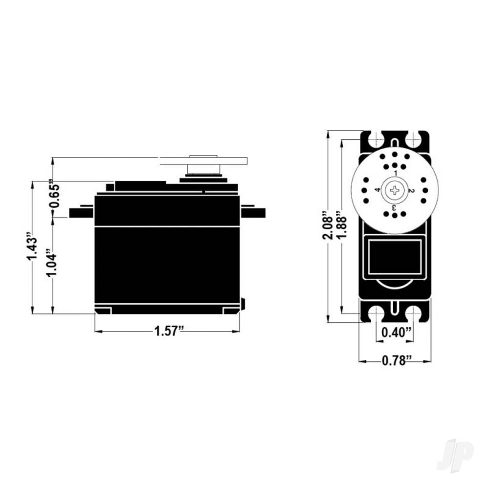 Hitec HS-322HD Standard Analogue Cored Servo 43g 3.7kg/0.15s 4.8V - 6.0V (Bulk 10 pcs) 2213220