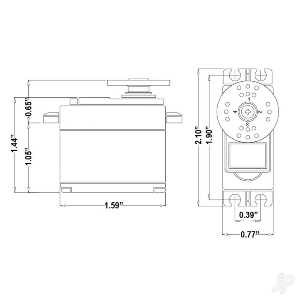 Hitec HS-422 Standard Analogue Cored Servo 45.5g 4.1kg/0.16s 4.8V - 6.0V (Bulk 10 pcs) 2213250
