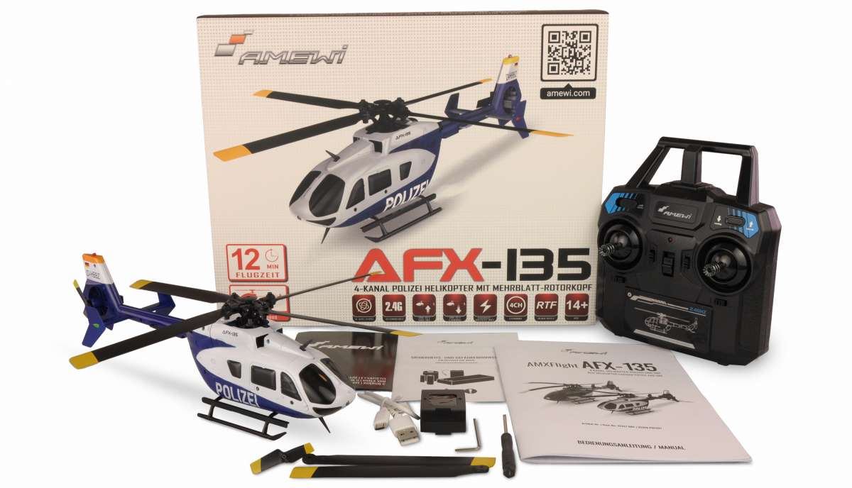 Amewi AFX-135 Police Helicopter 4-Channel 6G RTF 25328