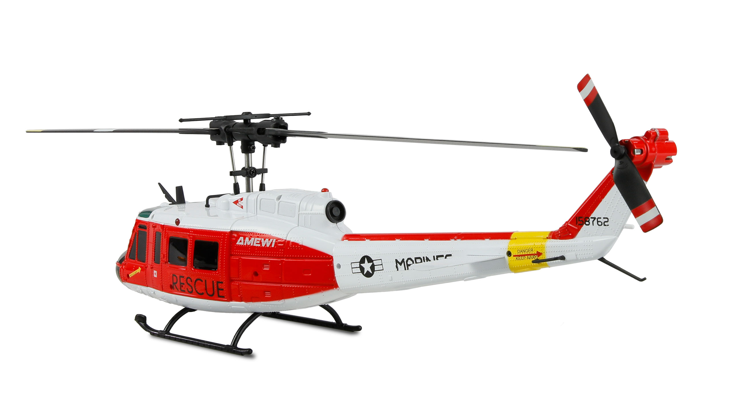 Amewi UH-1 Marine Brushless CP-Helicopter 6-Channel 6G/3D RTF 25356