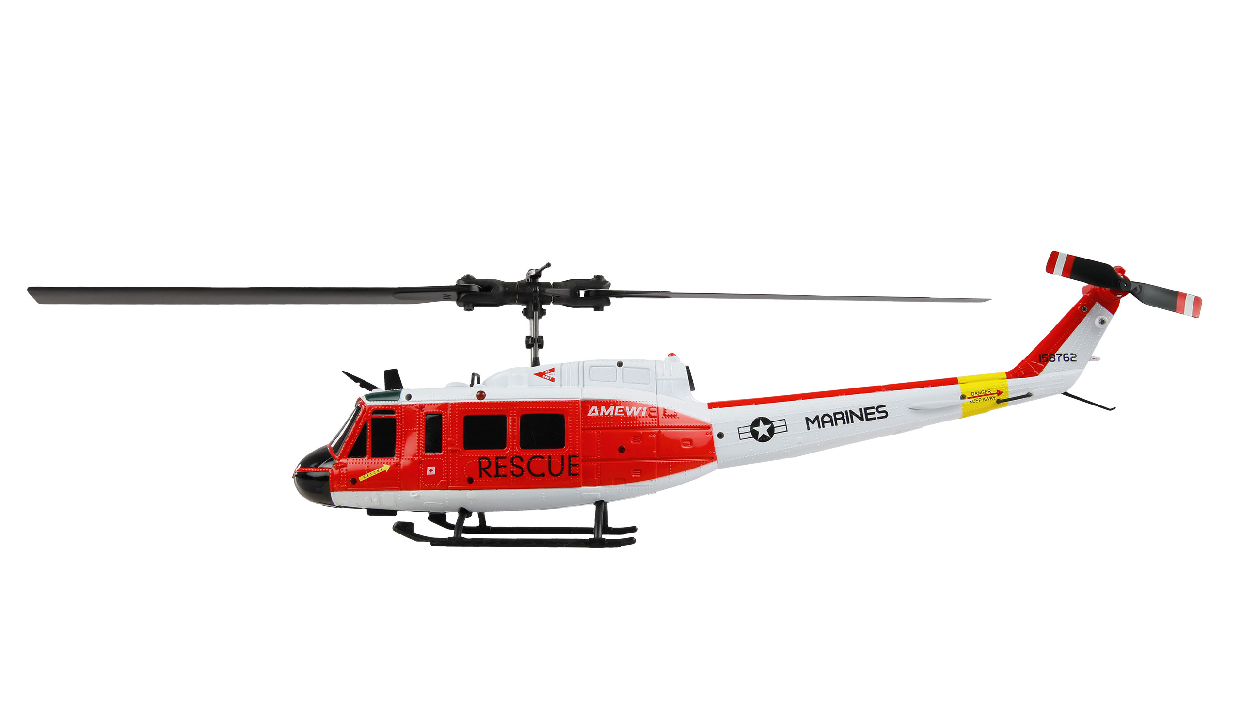 Amewi UH-1 Marine Brushless CP-Helicopter 6-Channel 6G/3D RTF 25356