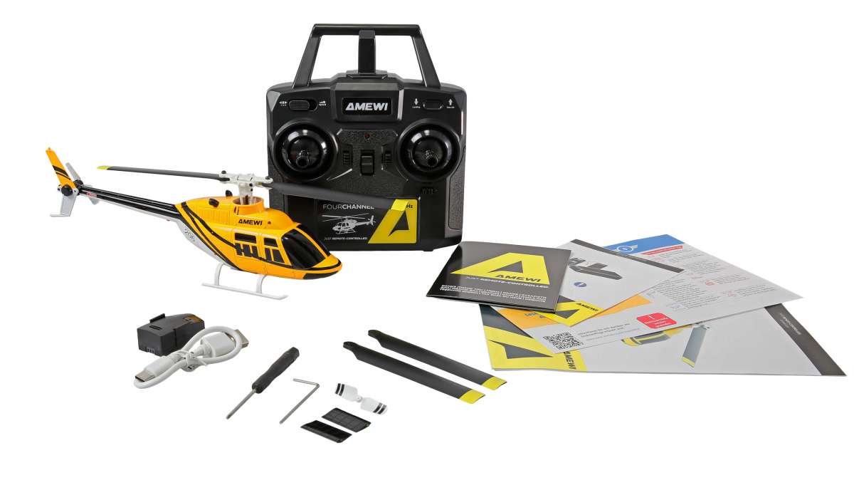 Amewi Bell 206 Jet Ranger Helicopter 4-Channel 6G RTF 25358
