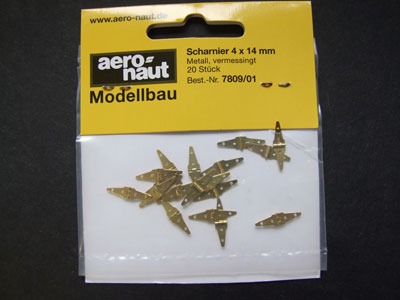 Aeronaut Hinge Brass 4x14mm 20pcs AN7809/01