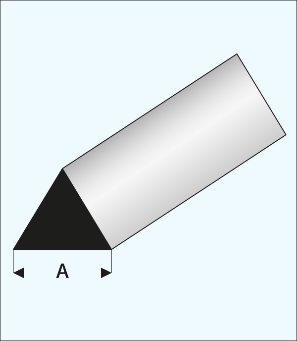 Maquette Triangle 60deg 5.0mm Super Styrene 1000mm 404-55