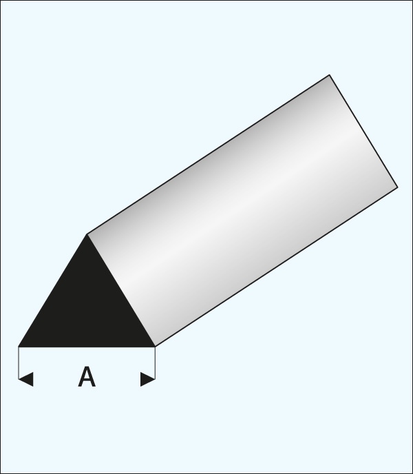 Maquette Triangle 60deg 7.0mm Super Styrene 1000mm 404-57