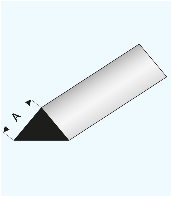 Maquette Triangle 90deg 2.0mm Super Styrene 1000mm 405-52