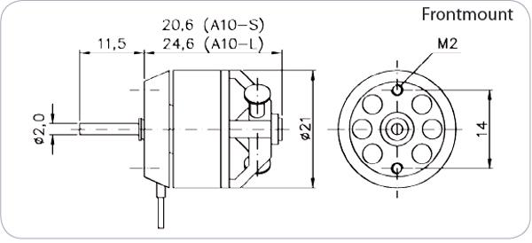 Hacker 2121/15 A10-15S 2320KV Outrunner Motor 97100008
