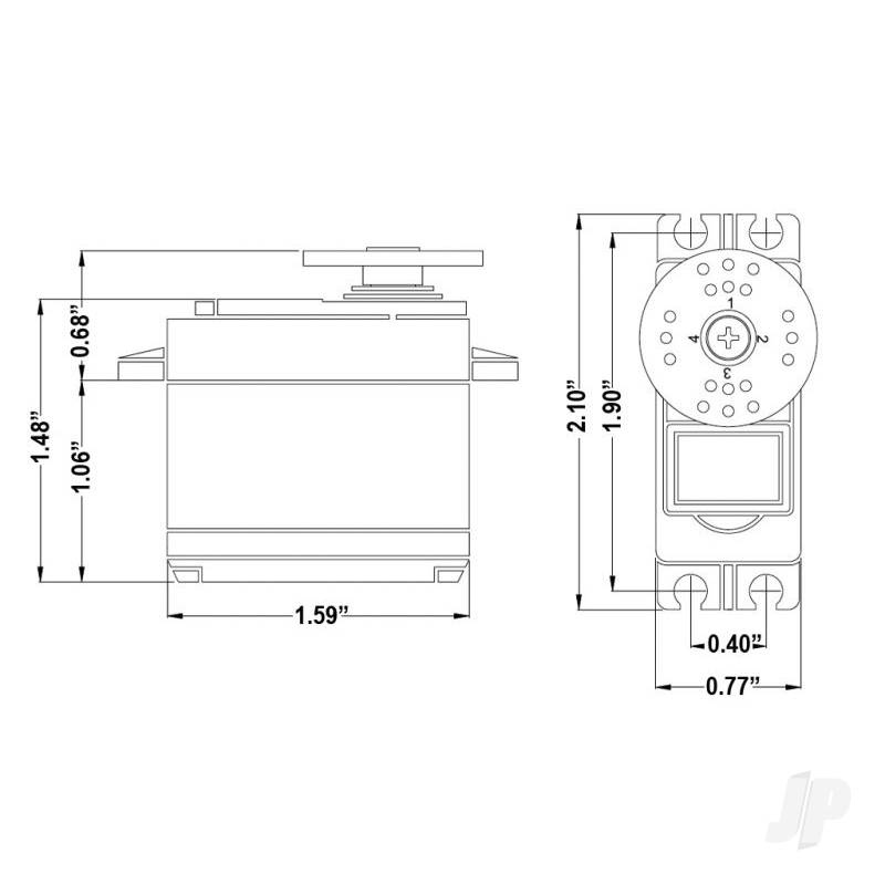 Hitec HS-5645MG Standard Digital Cored Servo 60g 12.1kg/0.18s 4.8V - 6.0V 2217620