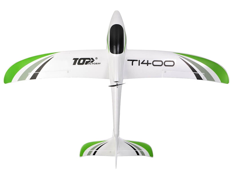 Top RC T1400 Glider 1400mm Pusher Prop Trainer Model - PNP TOP100B