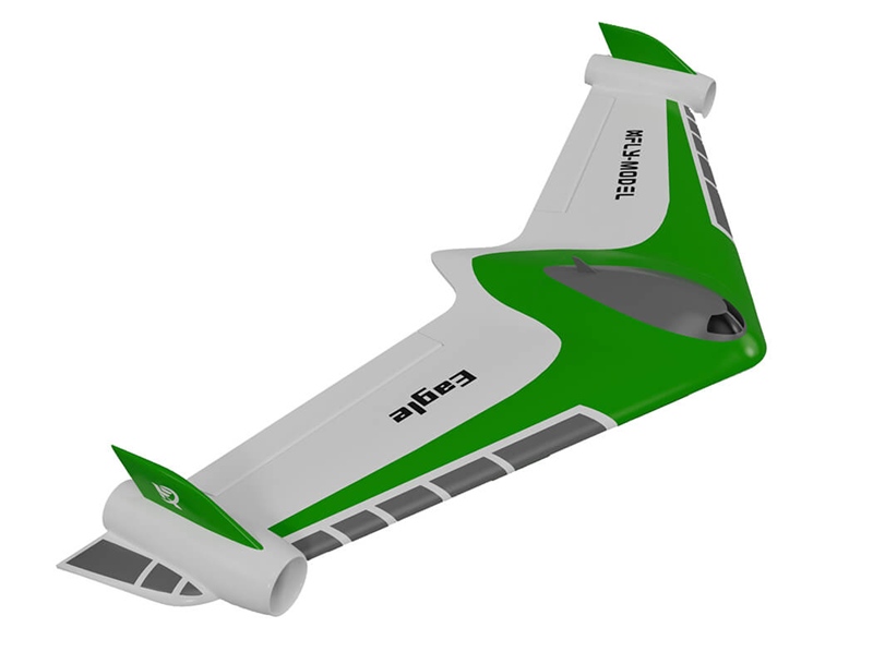 Xfly Eagle 40mm Twin EDF Flying Wing 1019mm PNP w/ Gyro - Green XF115PG-G