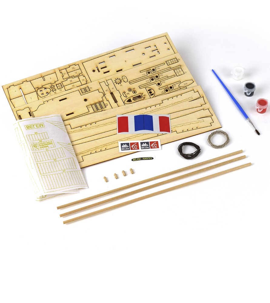 Artesania Latina Training Ship Belem Easy Kit. Wooden Model Ship with Paints AL17001