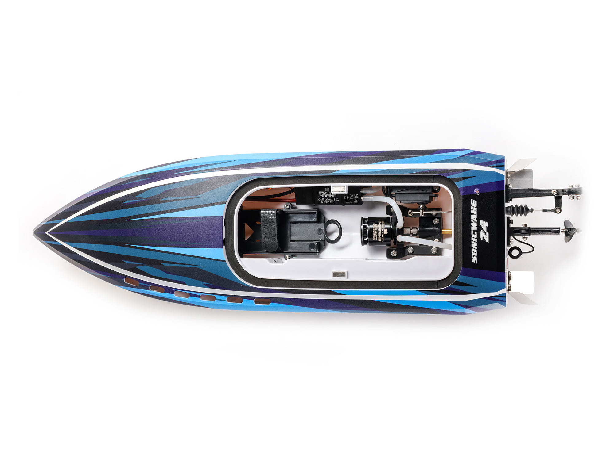 Proboat Sonicwake 24" Self-Righting Brushless Deep-V RTR, Blue B-PRB-1992T2