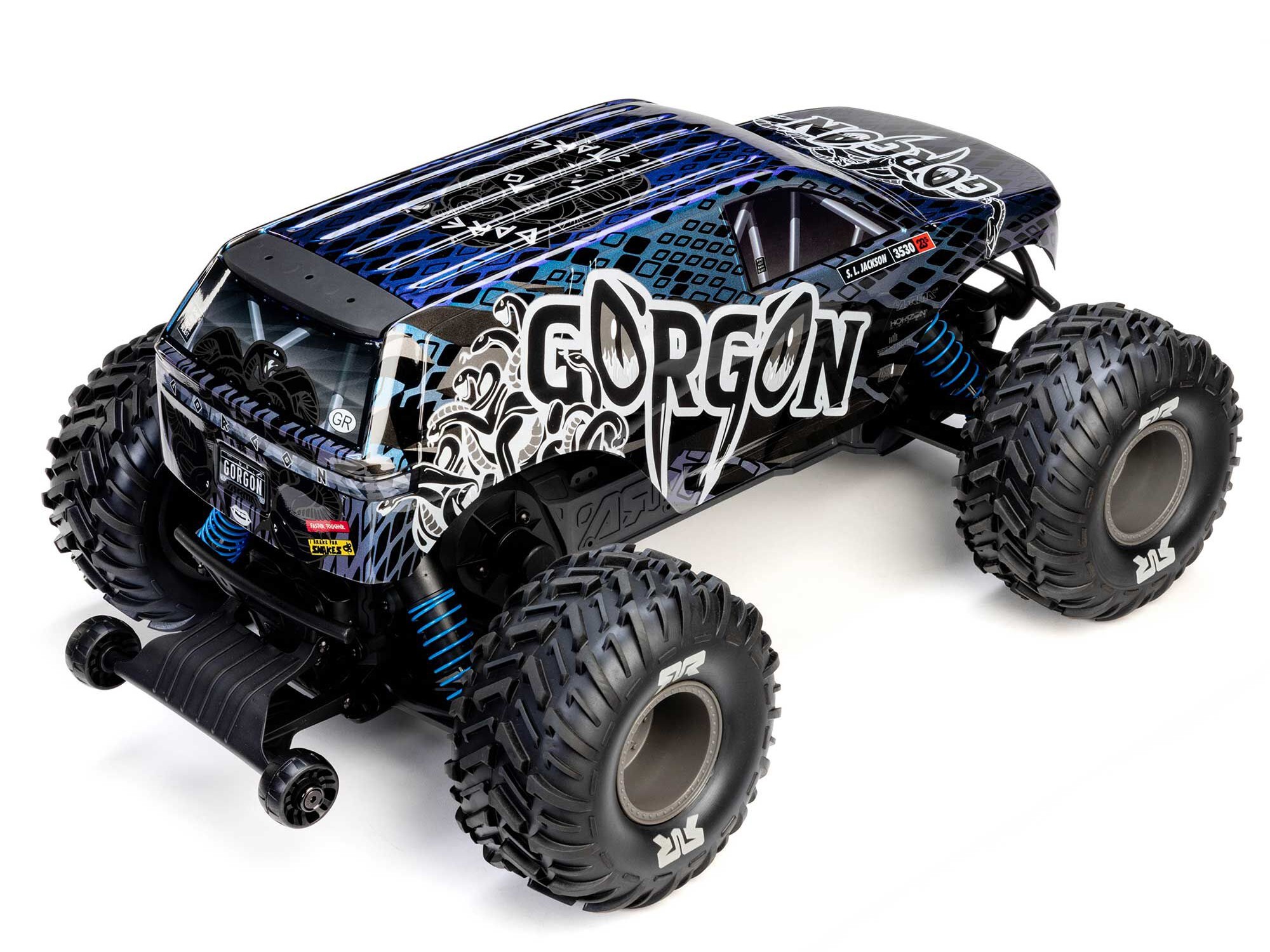 Arrma 1/10 GORGON 223S 2WD RTR Monster Truck, Blue/Black C-ARA3530T1
