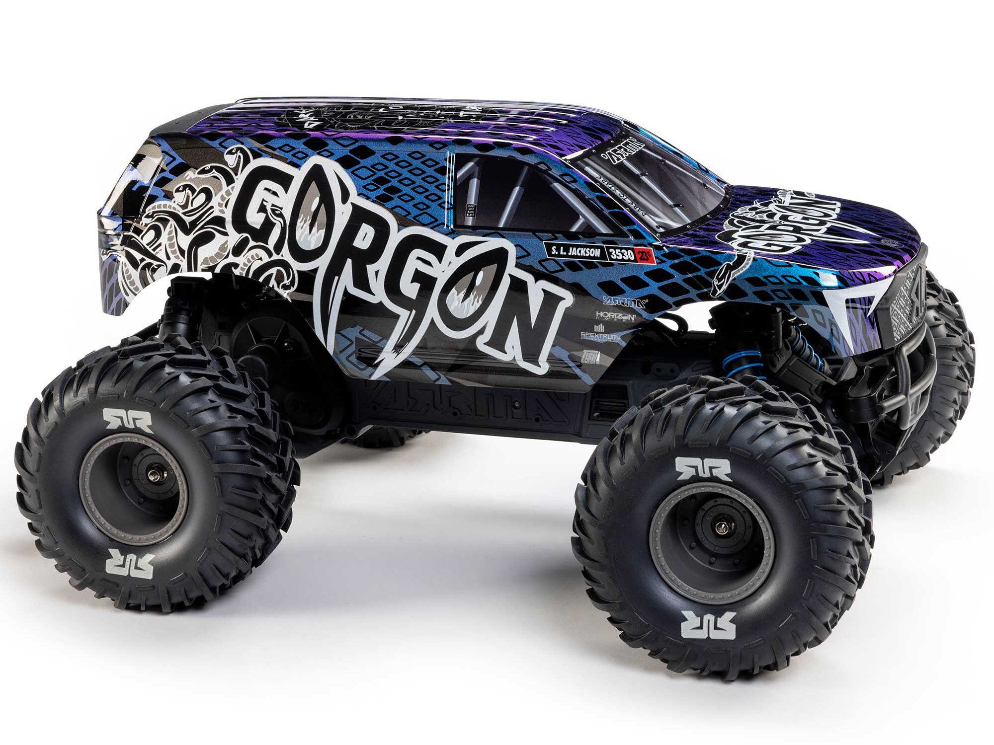 Arrma 1/10 GORGON 223S 2WD RTR Monster Truck, Blue/Black C-ARA3530T1