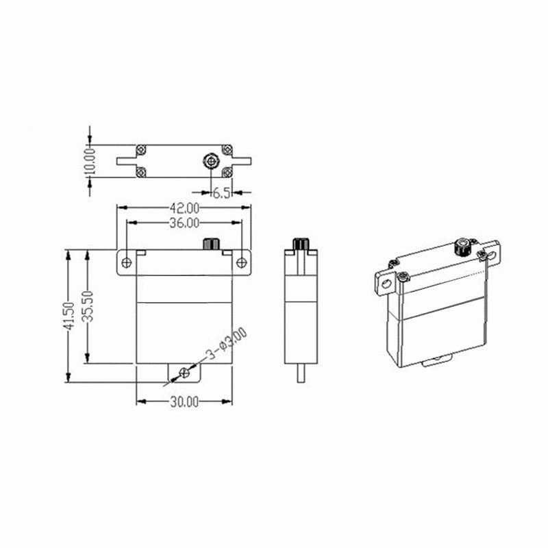 Master Servo DS3010 Thin Wing Servo C9267