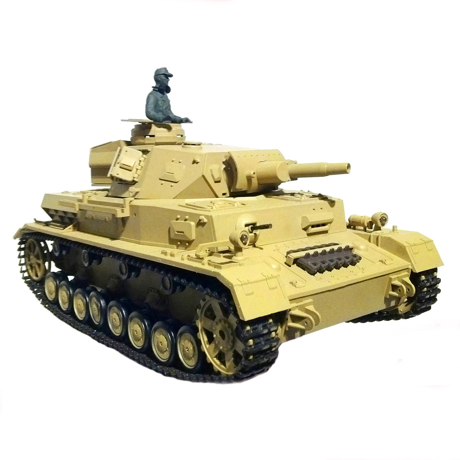 Henglong 1:16 German Dak PZKPFW.IV AUSF. F-1 with Infrared Battle System (2.4GHz + Shooter + Smoke + Sound) HLG3858-1B