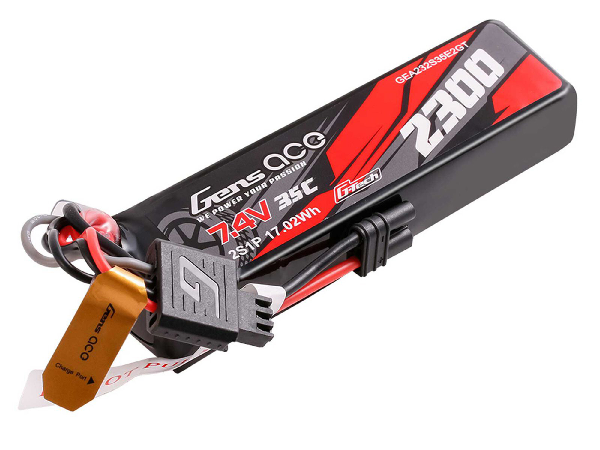 Gens Ace Li-Po G-Tech 2S Car 7.4V 2300mAh 35C with iEC2 (GROM) O-GTC2S2300-35E2