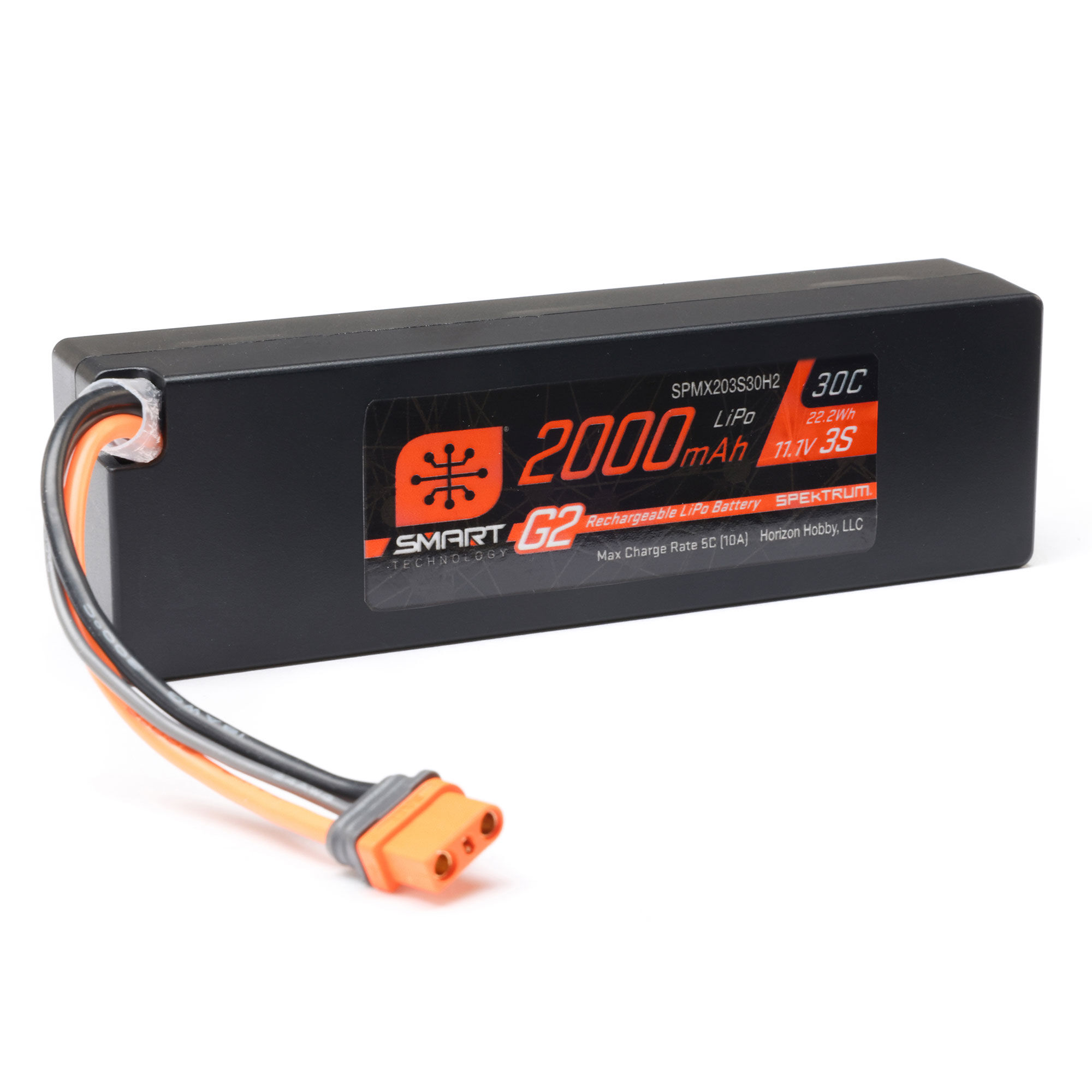 Spektrum 11.1V 2000mAh 3S 30C Smart G2 LiPo Battery: IC2 O-SPMX203S30H2