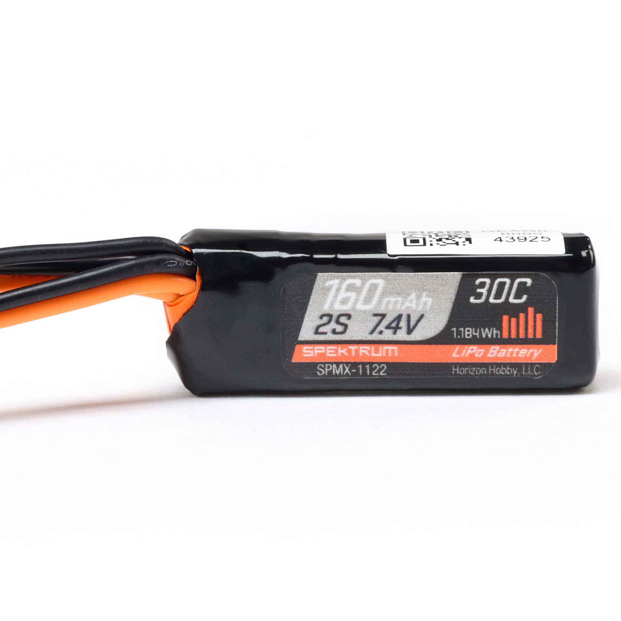Spektrum 7.4V 160mAh 2S 30C LiPo Battery: PH2.0 SCX30 P-SPMX-1122