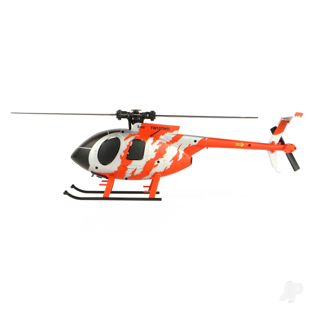 Twister MD 500 Scale 250 Flybarless Helicopter with 6 Axis Stabilisation and Altitude Hold (Red/Silver) TWST1003C