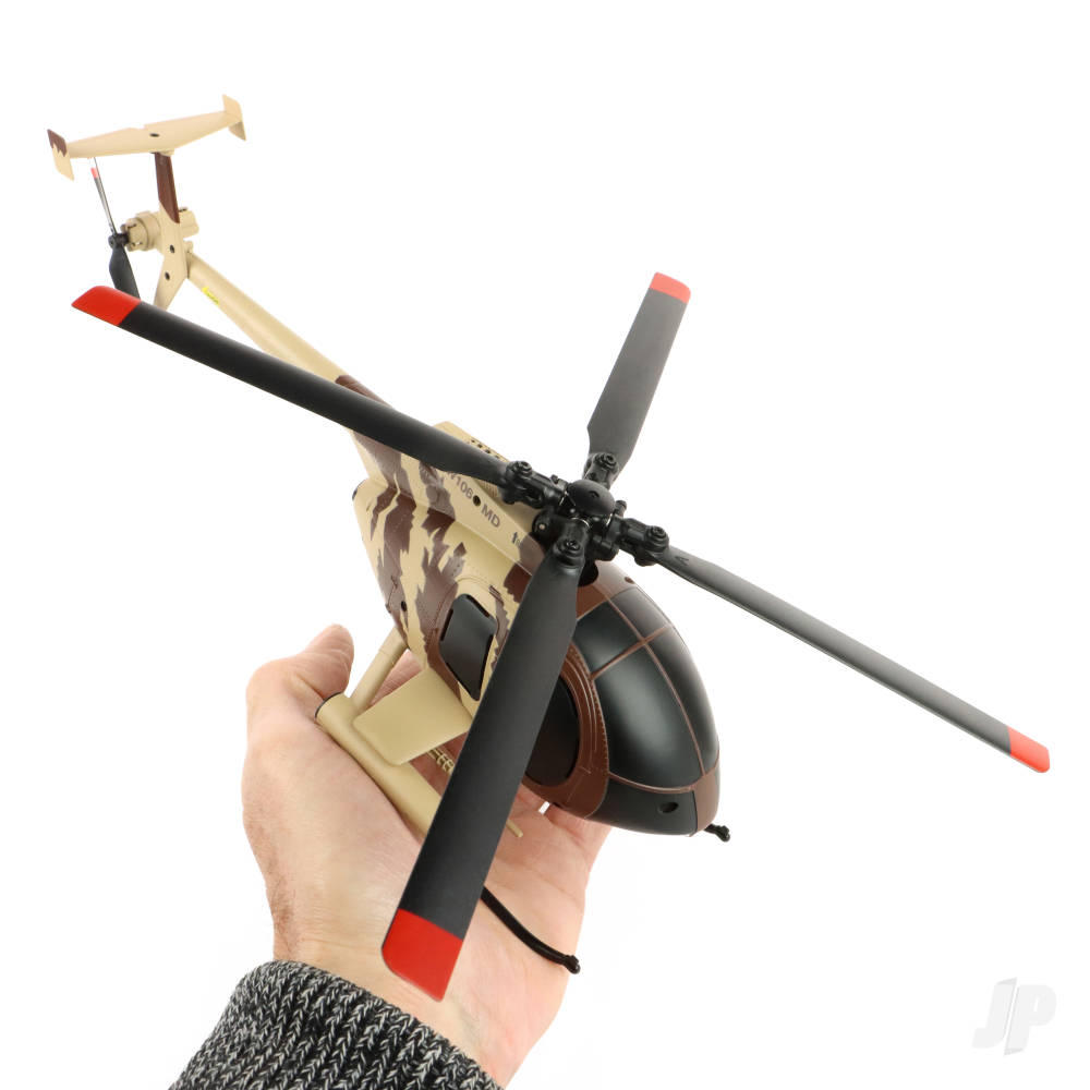 Twister MD 500 Scale 250 Flybarless Helicopter with 6 Axis Stabilisation and Altitude Hold (Brown/Sand) TWST1003M