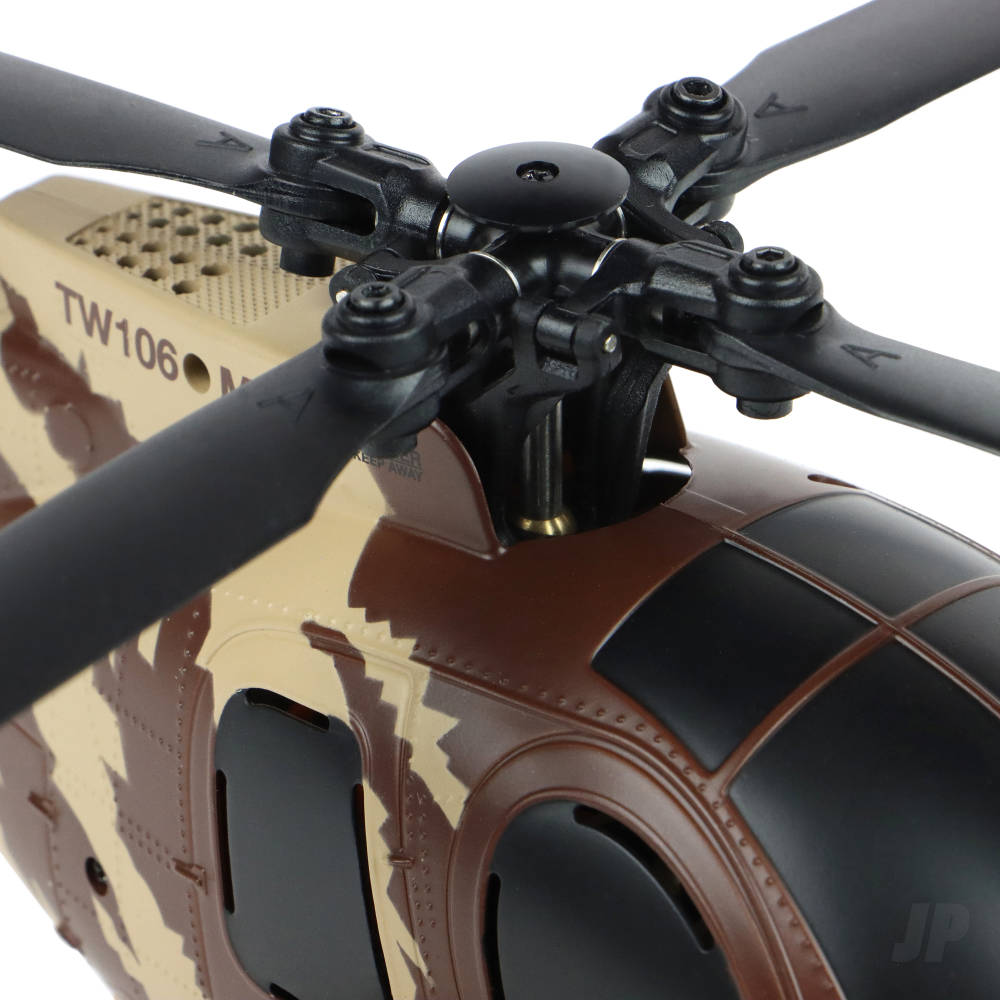 Twister MD 500 Scale 250 Flybarless Helicopter with 6 Axis Stabilisation and Altitude Hold (Brown/Sand) TWST1003M