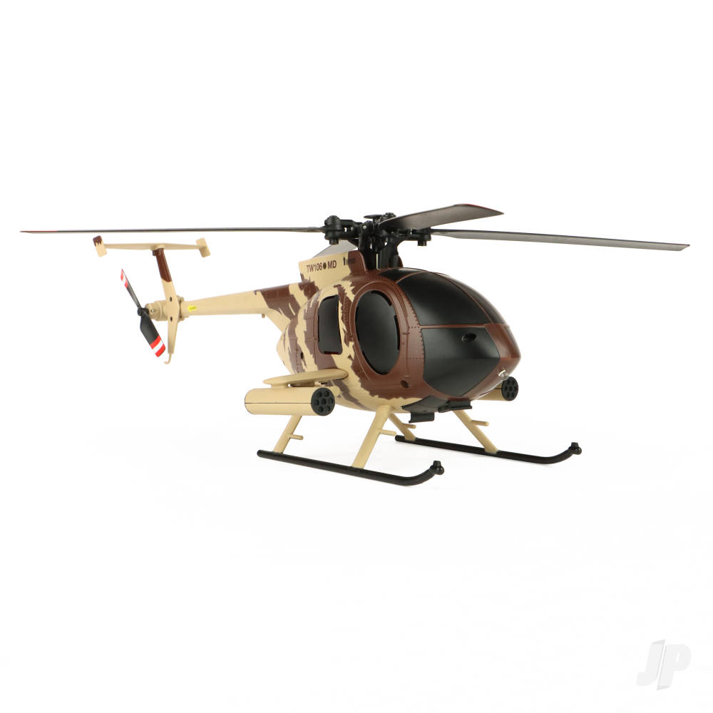 Twister MD 500 Scale 250 Flybarless Helicopter with 6 Axis Stabilisation and Altitude Hold (Brown/Sand) TWST1003M